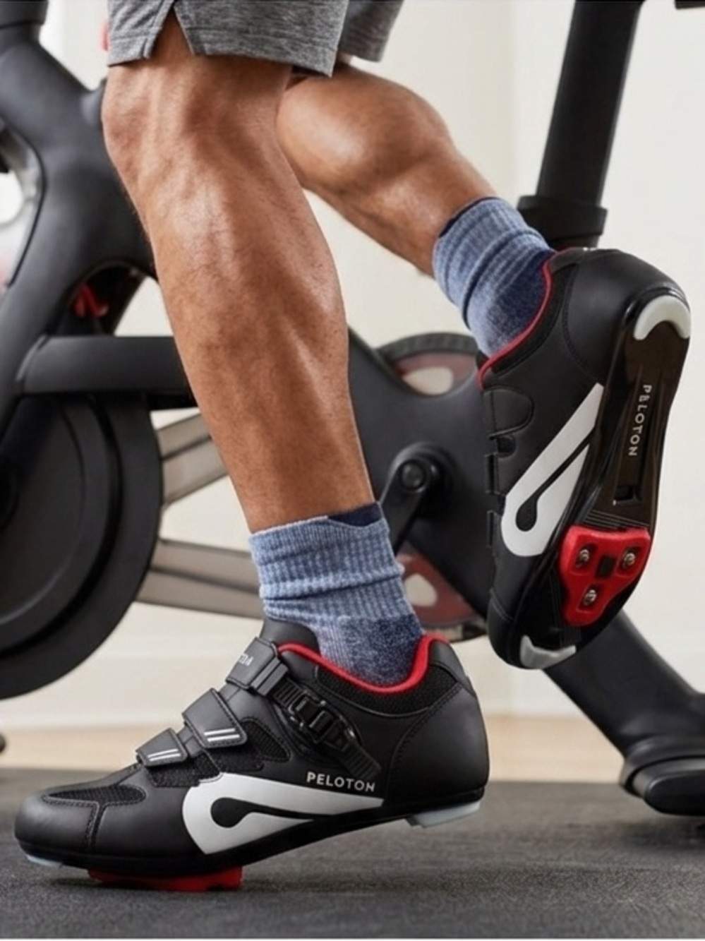 Peloton Black Shoes with White and Red Highlights NWOT